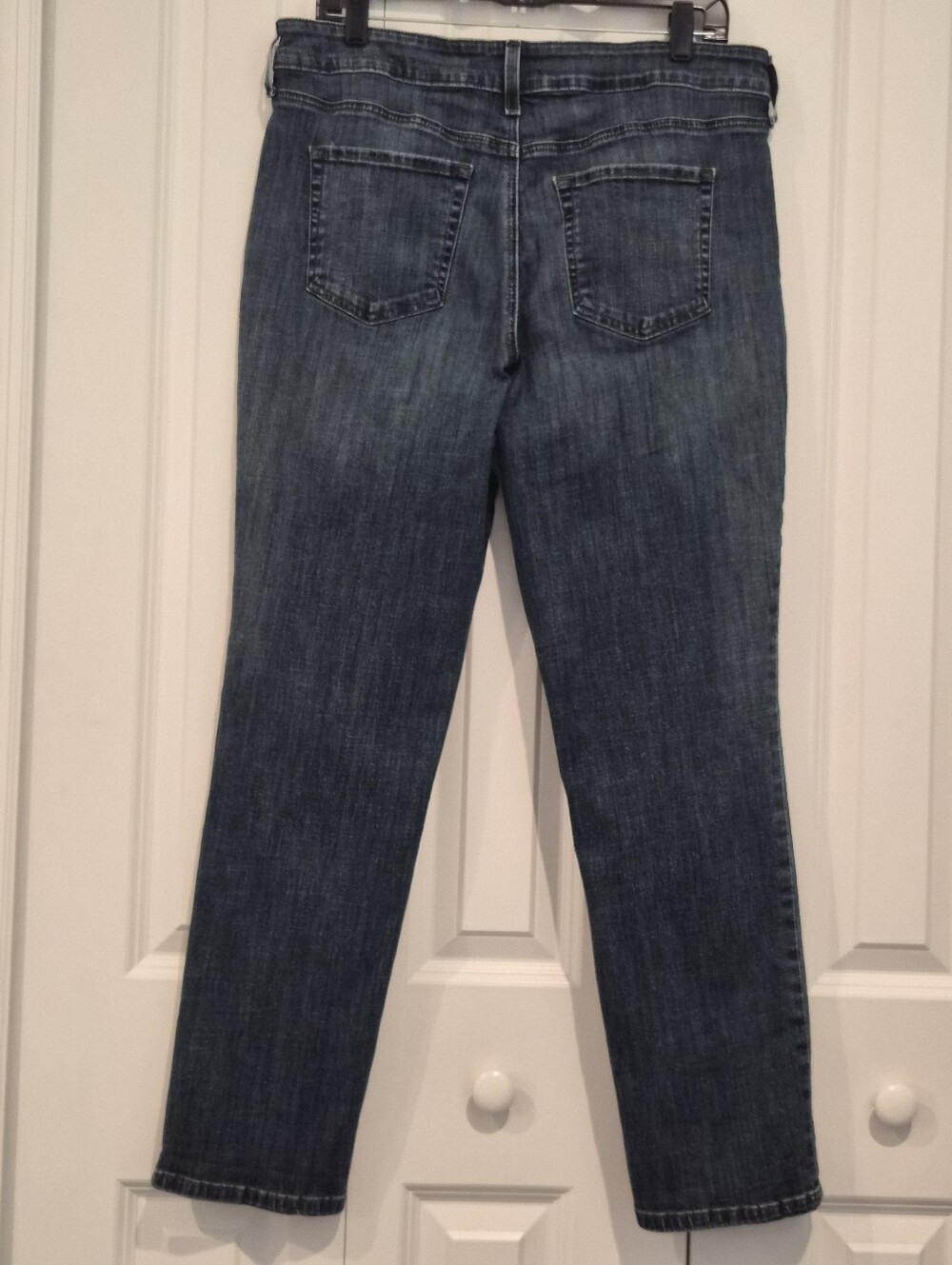 NYDJ Boyfriend Dark Wash Hi- Rise Denim Jeans Size 12 Lift Tuck 34 X 29 - Picture 9 of 9
